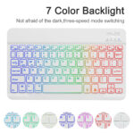 Wireless Tablet Cover RGB Keyboard Portable Keyboard Case Compatible For Galaxy Tab A9+ 11-inch (2023) SM-X210/X216/X218 blue + RGB keyboard