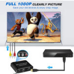 Hdmi-compatible  To  Av  Converter 1080p Hdmi-compatible To Av 3rca Cvbs Composite Video 3.5mm Aux Audio Adapter Black