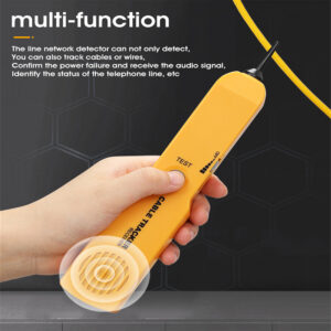 RJ11 Network Cable Tracker Line Finder Detector Tool Cable Transmitter + Cable Receiver Network Cable Tester Kit yellow