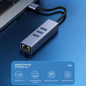 Usb3.0 to Ethernet Adapter Type-C to Rj45 Gigabit Ethernet Laptop Network