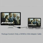 1080p Hdmi-compatible Male To VGA Female Video  Cable Unidirectional Hd Converter Black