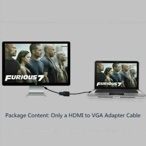 1080p Hdmi-compatible Male To VGA Female Video  Cable Unidirectional Hd Converter Black