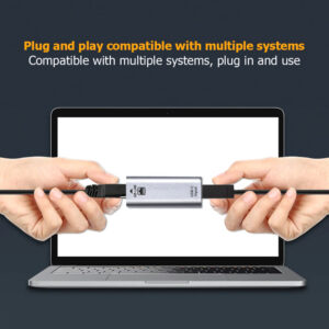 1m Usb3.0 To Rj45 Adapter Supports Gigabit Network Usb 3.0 Up To 5gbps silver