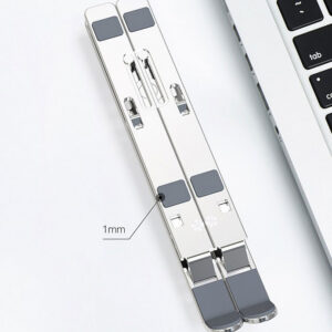 Computer Brackets Aluminum Alloy Foldable Height Adjustable Laptop Stand Silver