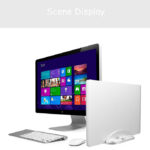 Vertical Stand for MacBook Pro/Air Aluminum Alloy Notebook Holder Adjustable Desktop Space-Saving Silver