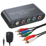 Hdmi-compatible To 1080p Component Video Ypbpr 3rca Rgb Unidirectional Converter Black