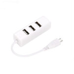 Micro Usb To 4 Port Otg Hub For Raspberry Zero Extension Cable Accessories White