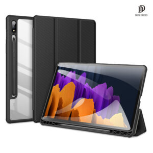 Protective Case Pu+tpu+acrylic Precise Cutout Case Compatible For Samsung Tab S8 S8 Ultra Transparent Cover elegant pink_Samsung Tab S8/S7
