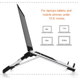 Folding Bracket Aluminum Alloy Portable Multifunctional Folding Storage Vertical Stand For Laptop white