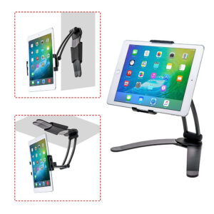 Kitchen Tablet iPad Holder Wall Mount - Black