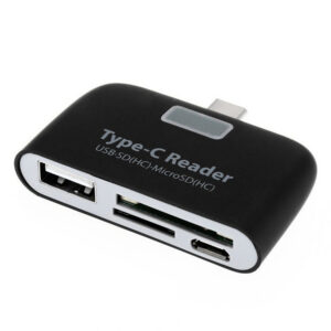 Type-c  3.1  Hub Usb3.1 Type C To Usb2.0 Card Reader SD/TF Type-c Hub OTG Card Reader White