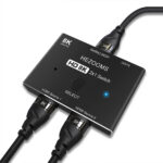 Ultra Hd 8k 2.1 High Speed Converter 48gbps Directional Switch 2in 1out Splitter Converter Black