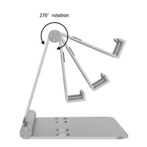 Universal Foldable Aluminum Tablet Phone Stand for Apple iPad Bracket for iPhone x/8 Samsung Galaxy Tab Holder black