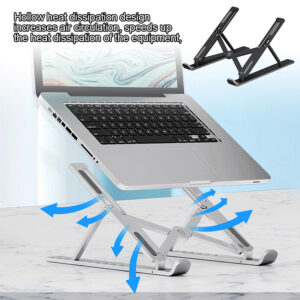 Adjustable  Foldable  Laptop  Stand Non-slip Desktop Notebook Holder For Air Pro Tablet Computer Cooling Bracket White