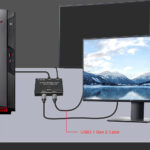 Type-c Gen 2 Cable Switch Usb For Video Bi-direction 8k30hz Data Transfer Splitter Converter Black