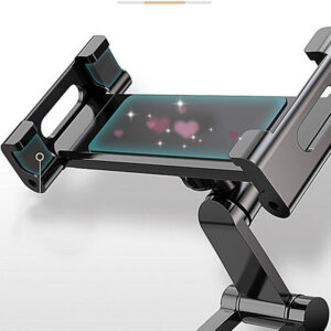 2 in 1 Flexible Lazy Bracket Pull-Up Desktop/Wall Cell Phone Tablet Holder Stand Adjustable Mount Silver