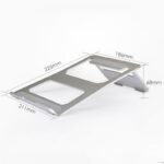 Aluminum Alloy Foldable Laptop Bracket Cooling Base Portable Notebook Stand Holder  Silver