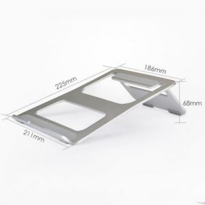 Aluminum Alloy Foldable Laptop Bracket Cooling Base Portable Notebook Stand Holder  Silver