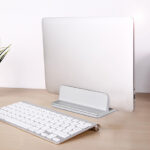 Aluminum Alloy Bracket Bookshelf Vertical Storage Stand for Laptop Notebook Holder Support  Silver
