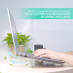 Computer  Holder Plastic Multifunctional Foldable Three-in-one Laptop Stand grey-white
