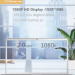 13.3inch 6GB RAM 64GB SSD Ultra-slim Laptop Intel N3350 HD 1920*1080 Windows 10 OS WiFi Bluetooth Notebook  Silver_6+64