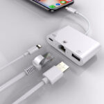 High Speed Adapter to RJ45 Ethernet LAN Wired Networrk for iPhone/iPad with Charging and USB 3 Camera reader port 1000Mbps