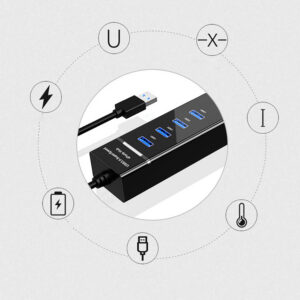 Multiport USB Hub Splitter With Cable 4 x USB Hub Adapter USB Extension Adapter For Laptop Flash Drive Mobile Devices 1USB3.0 model (blister pack)