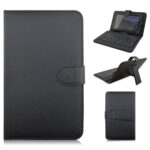 Universal Tablet Case With Keyboard Stand Function Travel Portable Sleeve Removable Keyboard Cover PU Leather Keyboard Folio Case Cover Compatible