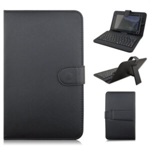 Universal Tablet Case With Keyboard Stand Function Travel Portable Sleeve Removable Keyboard Cover PU Leather Keyboard Folio Case Cover Compatible