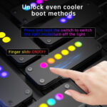 Desktop Computer Power Button Touch Sliding Switch Power LED Control Switches External PC On Off Power Button Black 2 meters