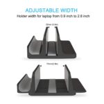 Vertical Laptop Stand Desktop Stand Adjustable Laptop Holder for MacBook Pro/Air Microsoft Surface gray