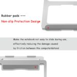 Adjustable Laptop Stand Foldable Lightweight Ventilated Laptop Riser Holder for Desk with Anti-Slip Design Portable Bracket Silver