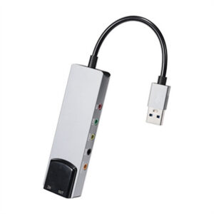 External Audio Converter USB Audio Adapter External Stereo Sound Card 7.1 5.1 Channel Audio Sound Decoder Converter SPDIF Optical For Laptop Desktop PC silver