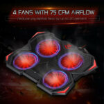 Laptop Cooling Pad 10-17inch Gaming Laptop USB Fan Cooler with 4 Fans Dual USB 3.0 As shown