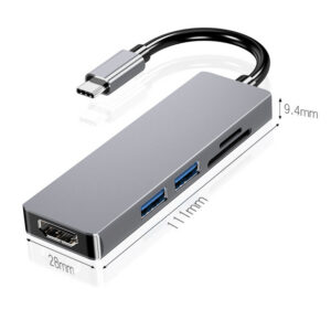 USB C Hub HD Multimedia Interface USB 3.0 USB 2.0 Ports TF SD Card Reader USB Expander Multiport USB Splitter For PC Laptop Five-in-one model B