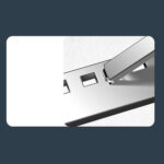 N8 Laptop Stand Aluminum Alloy Computer Folding Riser Adjustable Laptops PC Tabletop Mount For Notebook Tablet Computer N3 Black