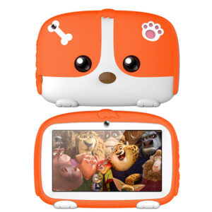 7inch Cartoon Puppy Tablet PC Android 4.4 1GB+8GB WiFi Dual Cameras LED Backlight Kid Laptop EU Plug blue_1GB+8GB