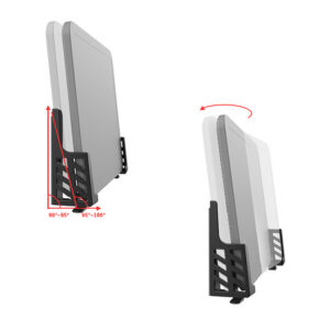 Wall Mount Bracket Dual Card Slot Mobile Phone Holder Left Right Angle Adjustable Back For Tablet Pc White