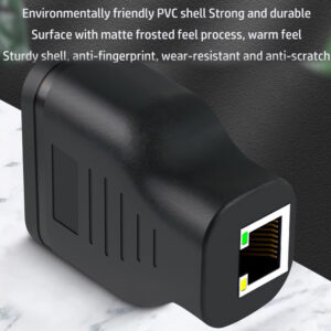 Rj45 Network Splitter Rj45 1 To 2 LAN Interface Ethernet Socket Connector Adapter 100M With Usb Power Cable black