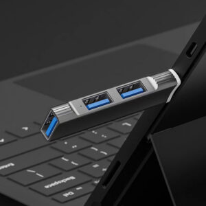 3-Port USB3.0 Hub Compact Portable In-line USB Hub Extensions Adapter