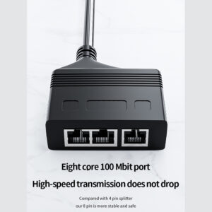 Rj45 Network Splitter Adapter Male 1 To 3 / 1 To 4 100mbps High-speed Lan Interface Network Distributor Adapter Male 1 to 4