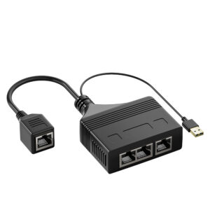 Rj45 Network Splitter Adapter Rj45 Female 1 To 3/1 To 4 100mbps High Speed Internet Splitter USB Powered female 1 to 3