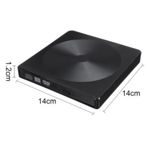 Usb3.0 Type-c Dual Interface External Optical Drive Portable External Mobile Recorder Compatible For Desktop/notebook black