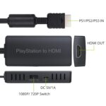 Converter  Set For Ps To Hdmi-compatible Converter Adapter 1080p Hd Link Cable Black