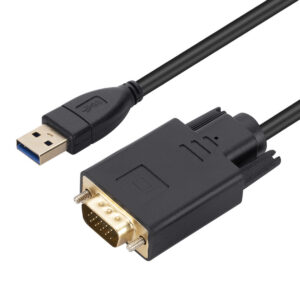 Usb To Vga Projector Usb External Graphics Card Usb3.0 To Vga Converter Display Adapter Extension Cable black