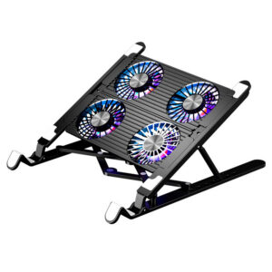 Foldable Laptop Holder Stand Cooling Pad Table Bracket with Radiator Silent Fan
