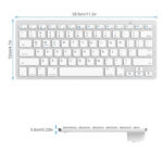 Wireless Gaming Keyboard Computer Game Universal Bluetooth Keyboard for Spanish German Russian French Korean Arabic French White