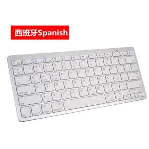 Wireless Gaming Keyboard Computer Game Universal Bluetooth Keyboard for Spanish German Russian French Korean Arabic English black