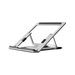 Multi Function Alluminum Alloy Portable Laptop Holder Folding Computer Riser Cooling  Cooling Holder Silver grey