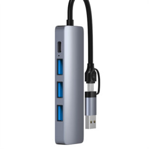 5-in-1 Usb C Hub Double-head Type C USB Docking Station Adapter HC-13EL